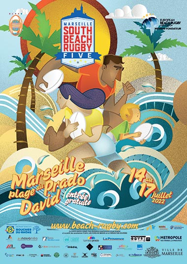 affichage beach rugby five marseille 2022