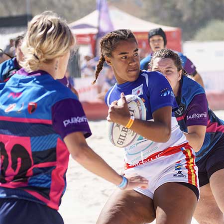 voir la galerie photo édition 2024 - photo © Isabelle RAUX | 13 juillet 2024 | TOURNOI BEACH RUGBY FIVE MARSEILLE 2024