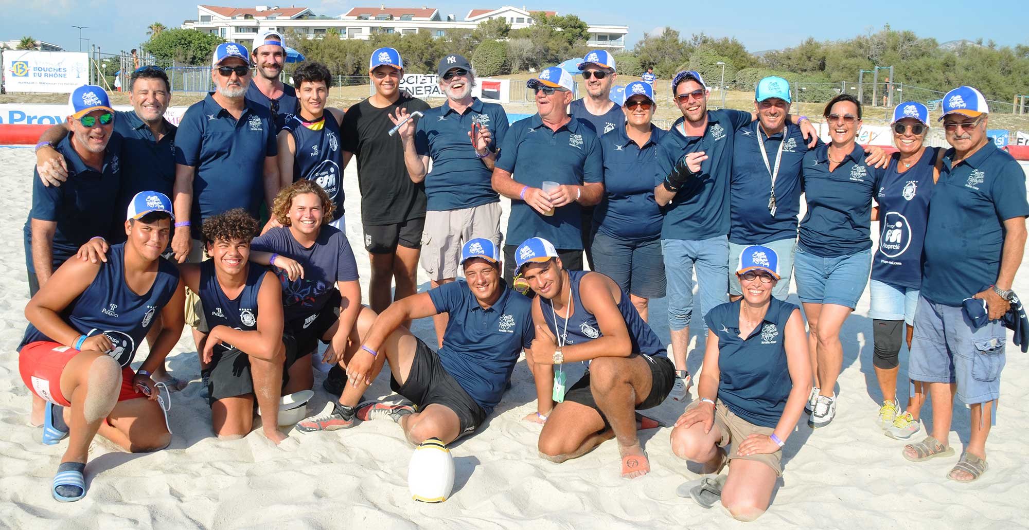 equipe organisation Beach Rugby Five Marseille 2023